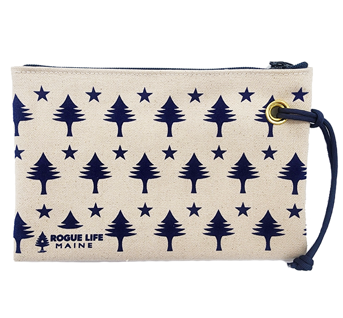 All Over Trees Zipper Pouch Wristlet