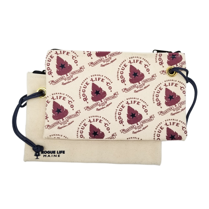 Vintage Heritage Tree Zipper Pouch Wristlet-Large