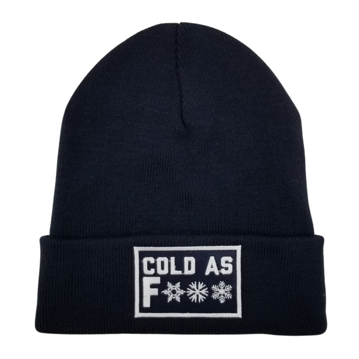 Cold as F Lined Knit Beanie