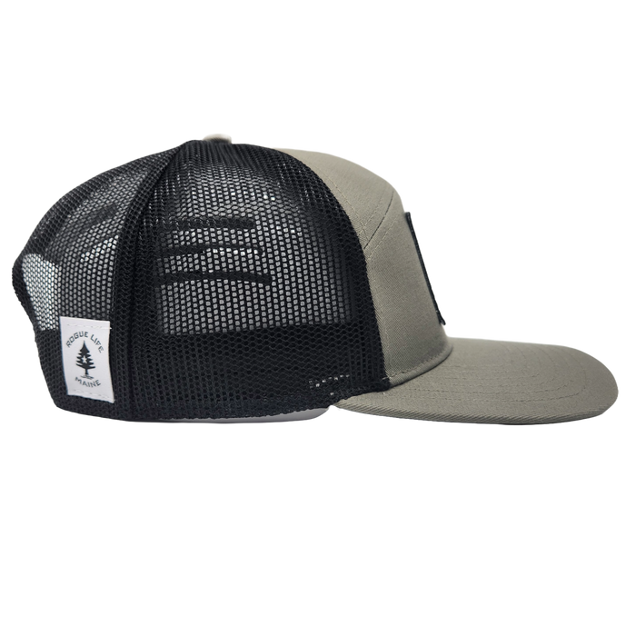 MAINE Flag Black Patch Camper Hat