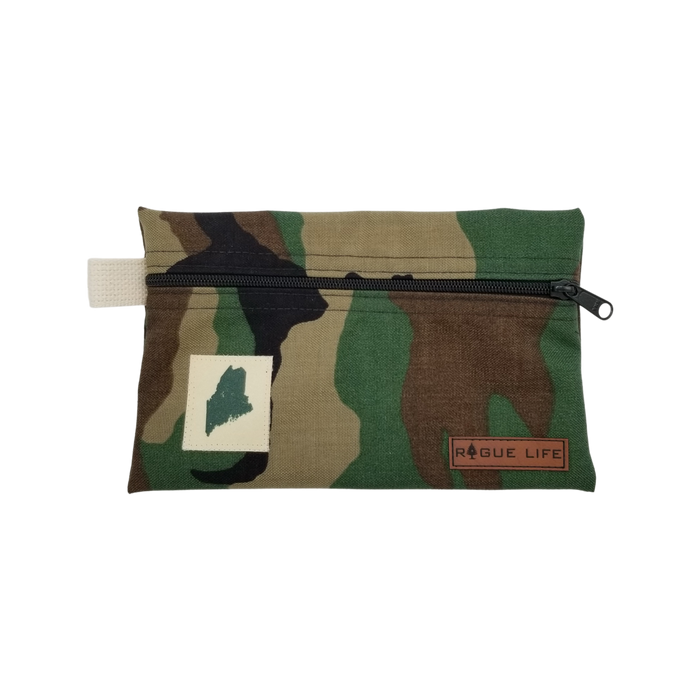 Maine Zipper Pouch Large with Leather Patch