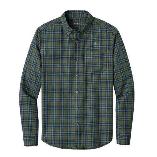 Men's Eddie Bauer Soft Olive Flannel Shirt