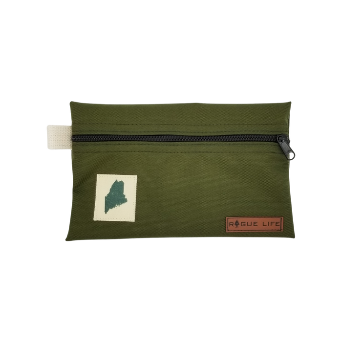 Maine Zipper Pouch Large with Leather Patch