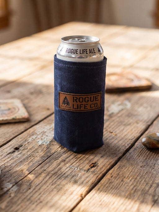 Handmade Waxed Cotton Beverage Holder ROGUE LIFE Co. Koozie