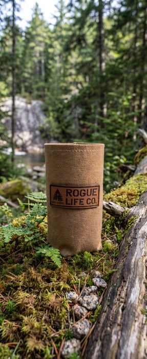 Handmade Waxed Cotton Can Koozie ROGUE LIFE Co. Koozie