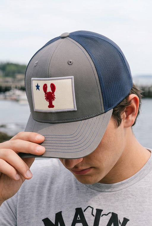 Structured Trucker Hat - Embroidered Lobster Patch ROGUE LIFE Co. Hat