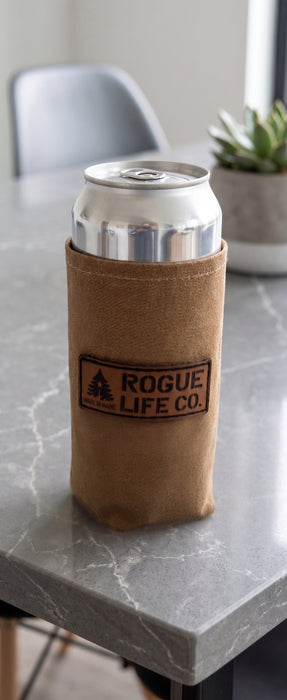 Handmade Waxed Cotton Can Koozie ROGUE LIFE Co. Koozie