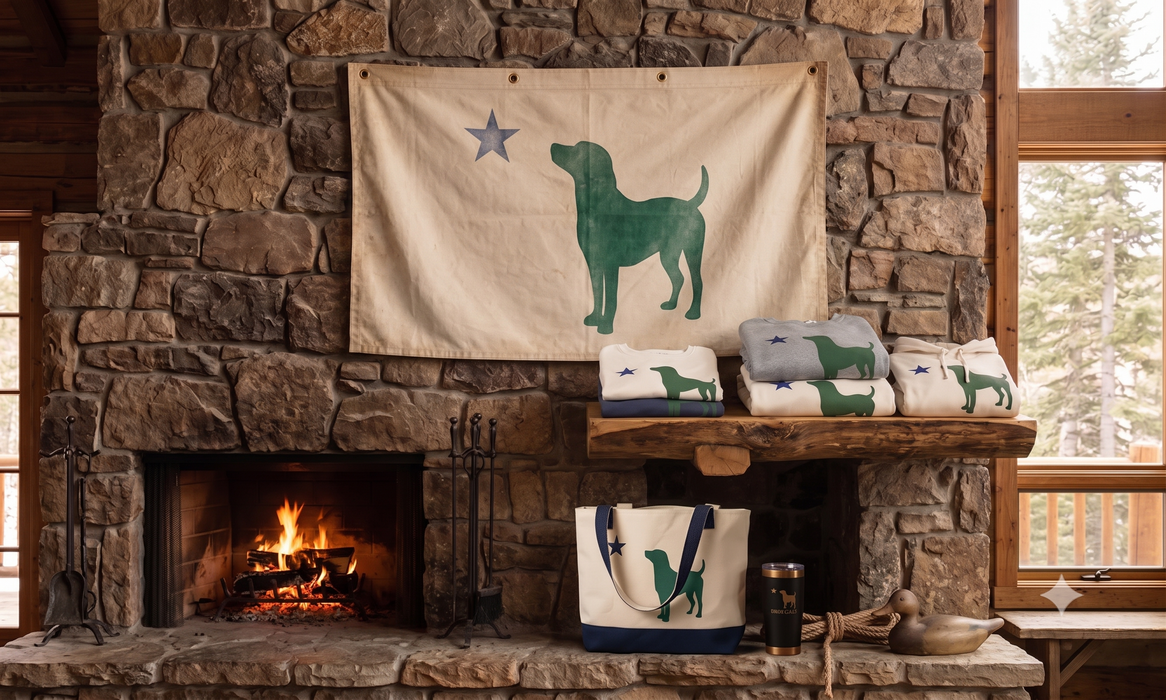 Large Maine Dog Cotton Flag ROGUE LIFE Co. Decor