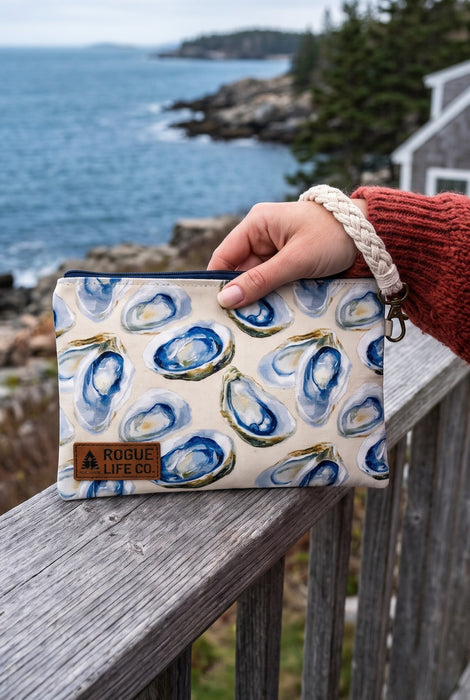 Coastal Collection Wristlet – Watercolor Oysters ROGUE LIFE Co. Wristlet
