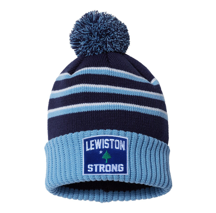 Lewiston Strong Fundraiser Pom Hat - Lt. Blue