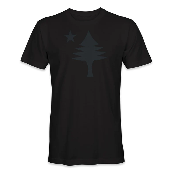 Maine Flag Black T-shirt