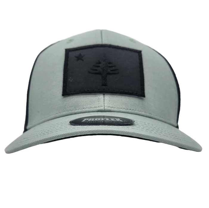 MAINE Flag Black Patch Trucker Hat
