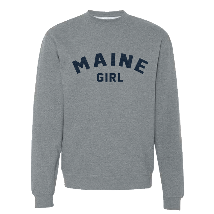 Maine Girl (Adult Size) Crew Sweatshirt