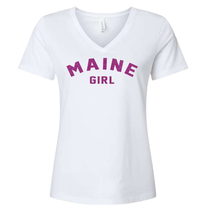 Maine Girl Women's V-Neck T-Shirt