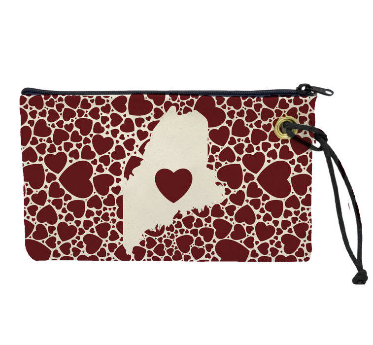 Maine Hearts Wristlet