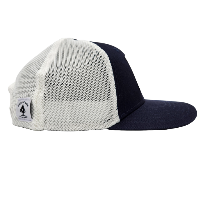 MAINE Flag White Patch Trucker Hat
