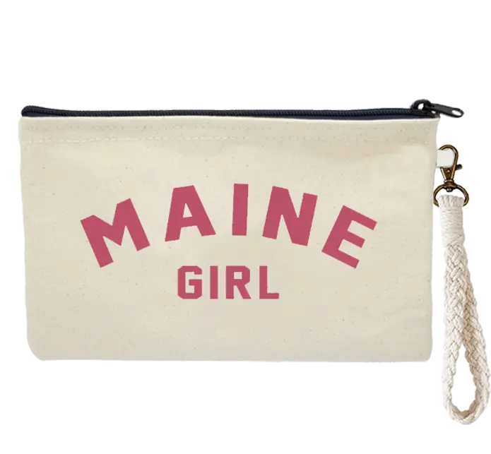 Maine Girl Zipper Pouch Wristlet SHOP ROGUE WEAR Accessories Pink