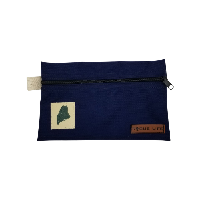 Maine Zipper Pouch Large with Leather Patch