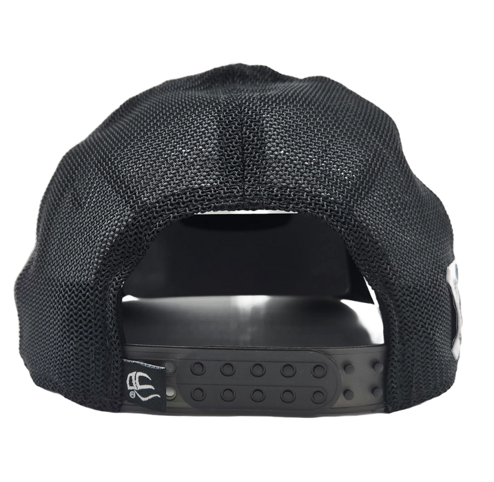 MAINE Flag Black Patch Trucker Hat
