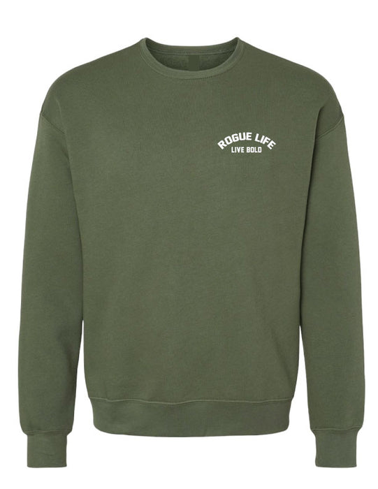 Rogue Live Bold Military Green Crew