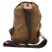 The back of the wax stella bag. The leather connection detail, the strap, and the two d-ring attachment points are visible.