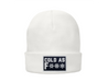 Cold as F*** Embordered Patch Lined Knit Beanie SHOP ROGUE WEAR Hats White