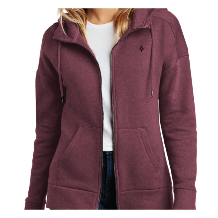 Womens Full Zip Hoodie Berry