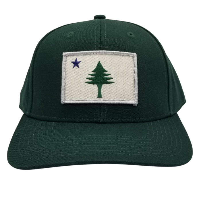 Maine Flag Embroidered Structured Twill Hat