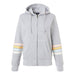 Women's Quad Stripe Full-Zip Hoodie - Soft Grey SHOP ROGUE WEAR Crewneck