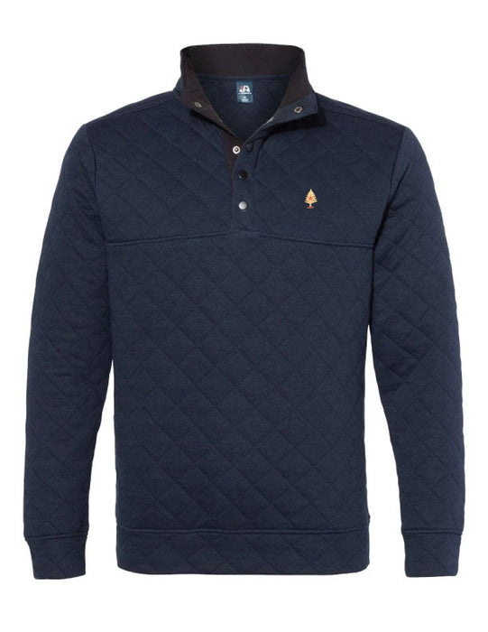 Mens Quilted Snap Pullover