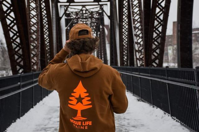 Rogue Life Maine Duck Brown Hoodie