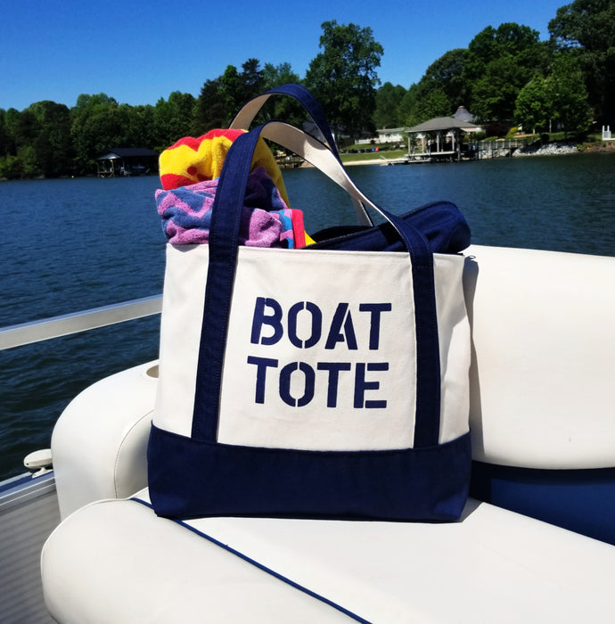 Small Maine Boat Tote, Bags & Accessories, monogrammed by Initially London