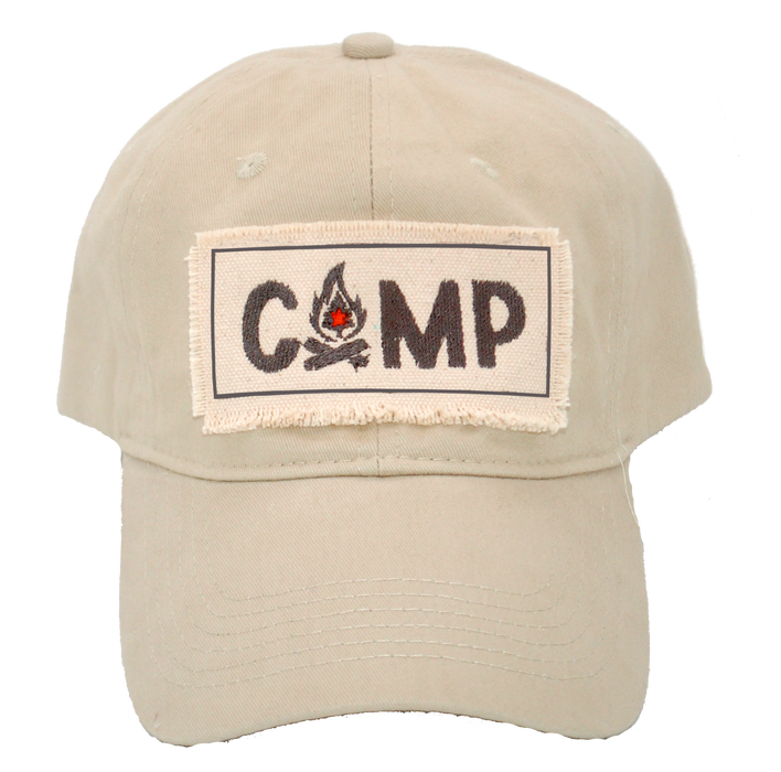 Camp Frayed Patch Twill Hat Stone