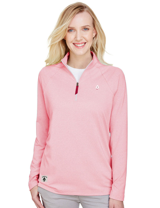 Ladies UV Protection Micro-Stripe 1/4 Zip