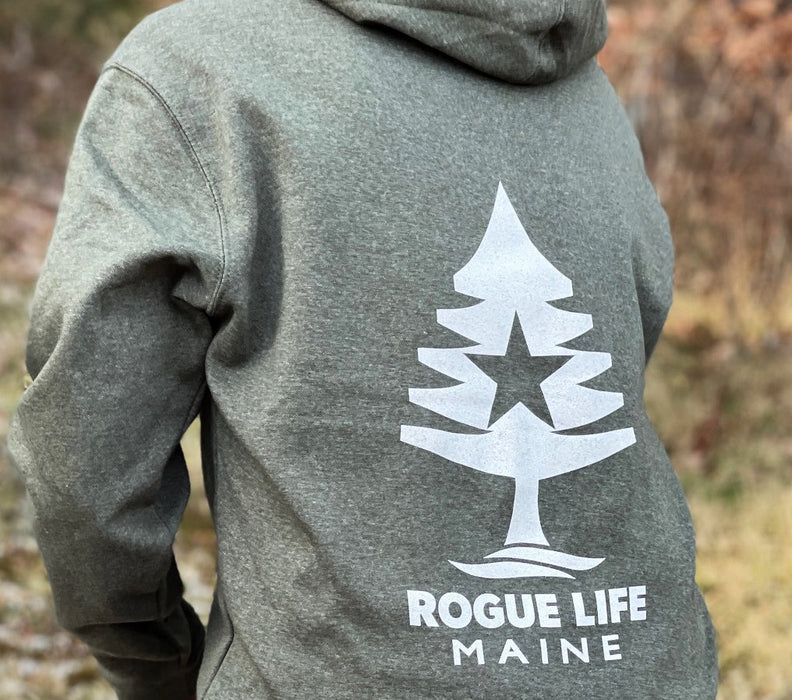 Rogue Life Maine Heather Olive Hoodie