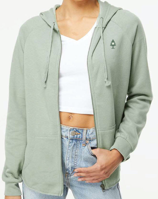 Ladies Sage Full Zip Hoodie