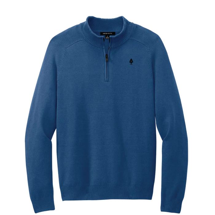 Mens 1/4 Zip Sweater-Insignia Blue
