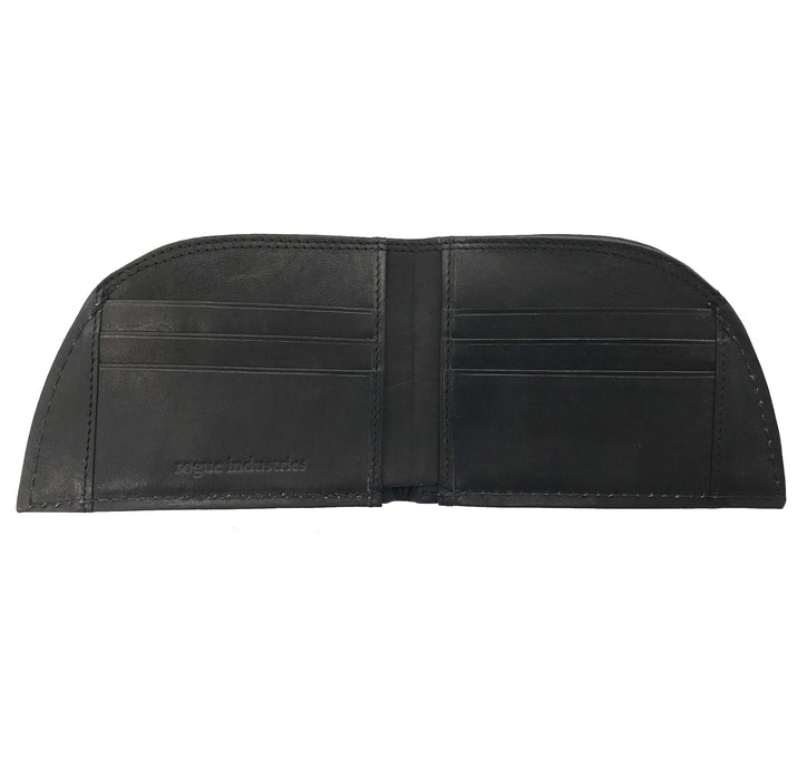 Rogue by Rogue Industries Front Pocket Wallet in American Bison Leather - BLACK
