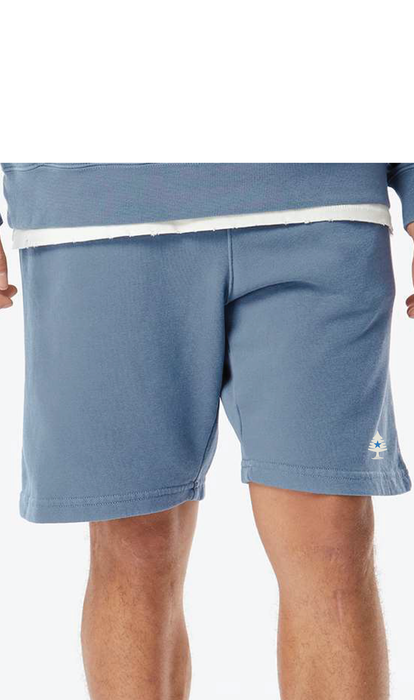 Rogue Life Pigment Dyed Fleece Shorts-Denim Blue