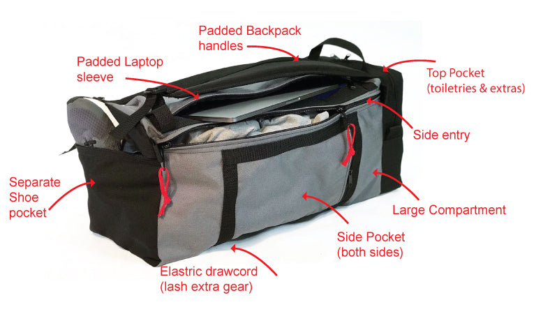 The Getaway Hybrid Backpack 50L - Red