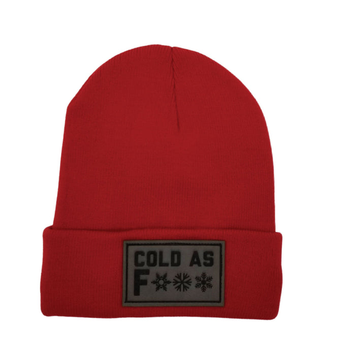 Cold as F Lined Knit Beanie -Assorted Colors